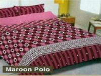 Bed Cover & Sprei CVC ' Maroon Polo'