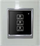 3-gang crystal glass panel remote control switch and home automation product