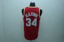 Houston #34 Olajuwon red jersey