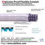 water tight electric Braided Flexible metal Conduit protects cable from hot swarfs,  flexible conduit,  conduit connector