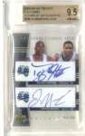 Dwigh Howard and Jameer Nelson RC Upperdeck Trilogy 2004-05 One Two Combo Autograph BGS 9.5