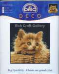 Kristik / Crossstitch DMC Package : Big Eyes Kitty