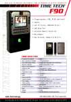 FINGERPRINT Time Attend & Access Control With Camera & Colour LCD TIME TECH F90