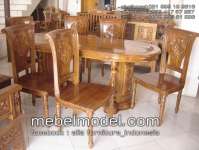 meja kursi makan gendong & salina kayu jati