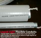 GREY PVC coated flexible liquid tight metal conduit,  liquid tight conduit fittings,  DELIKON Liquid tight conduit