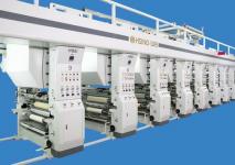 Roto gravure printing machine for flexible packaging material