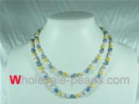 two strands rice pearl necklace