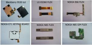 BLACKBERRY 9530 LCD LG KS360 FLEX NOKIA E66 FLEX E71 KEYPAD BOARD N85 FLEX SIM FLEX