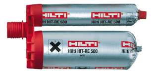 The Hilti HIT-RE 500 / HIT-RE 500-SD injection system. One of the world' s leading system for rebar connections and heavy-duty anchoring applications