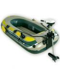 inflatable boat with electric/gas outboard engine