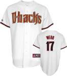 Arizona Diamondbacks # 17 Brandon Webb White Jerseys