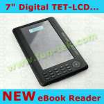 Brand New 7 inch Digital TET-LCD eBook Reader eReader TXT EPUB FB2 HTML PDB PDF SKT MP4 FM 1GB 16GB White/ Black/ Pink/ Blue