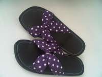 sandal rumah/ slipper-polka ungu