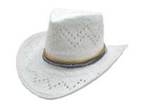 White Pattern Paper Cowboy Hat