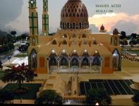 Foto Maket Masjid di Aceh