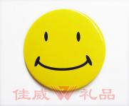 Tinplate badge,  smile face,  promotion gift