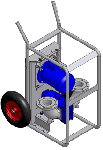 Vogelsang Pump as Mobile unit on a piggy back mounted motor handcart