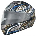 826-2 black blue ECE motorcycle helmet