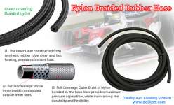 Nylon over braided rubber hose for cars,  high performance racing hose