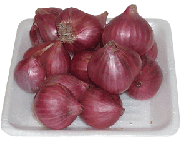 The fresh red onion