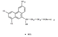9-Phenanthrenemethanol,  1,  3-dichloro-alpha-[ 2-( dibutylamino) ethyl] -6-( trifluo romethyl) -,  hydrochloride ( 1: 1)