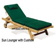 Lounger with cushion