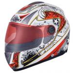 828 White-red Motorcycle Helmet