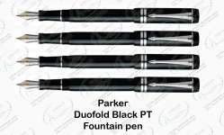 Parker Duofold Black PT Fountain pen Souvenir / Gift and Promotion