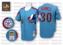 Montreal Expos # 30 Tim Raines 1982 Blue Road Jersey