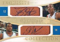 Dwight Howard and Jameer Nelson RC Exquisite 2004-05 Dual Signature Shots