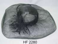 Sinamay hat HF2280 black