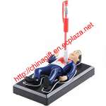 Funny & Horrible Struggle Dead Man with Sound Pen Holder Stand