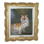 Frame Painting Hand Made & Oil-Painting To The Canvas (Harimau Jantan)