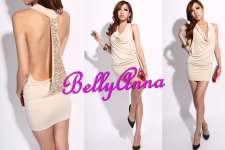 Apricot Bling Bling Sexy Backless by BellyAnna Design