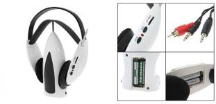Super Bass 30M Wireless TV Headphones / FM Tuner