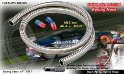 Stainless Steel Braided Racing high Performance Hose AN type racing HOSE