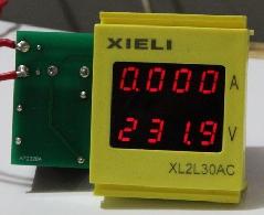 180-250V AC power supply dual display Voltmeter/ AMP meter-XL2L30AC