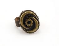 delicate archaistic bronze ring