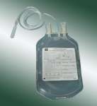 Single blood bags with CPDA solution