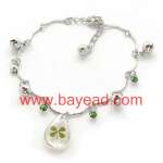 Real 4-leaf Lucky Clover Bracelet,  It Will Bring Fortune To You.