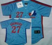 Montreal Expos # 27 Guerrero Blue Throwback Jersey