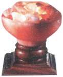 Large Bowl Crystal Salt Lamp with Wooden Base