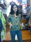 blouse kerah kerut bahan sablon malam