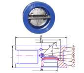 CAST IRON OR DUCTILE IRON DUO PLATE WAFER CHECK VALVE