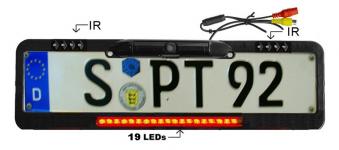 European License Plate Frame Camera