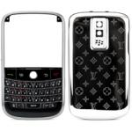 BlackBerry Bold 9000 Housing Cover Keypad - OEM Frame With Silver ( Metal / Star Design)