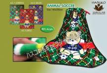 Selimut Jepang Animal Soccer ( Uk. 140x200)