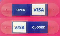 acrylic open close visa