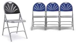 Fan-Back Folding Plastic Chair/ Wedding Chair KLY-A1