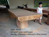 top table kayu jati solid tanpa sambungan